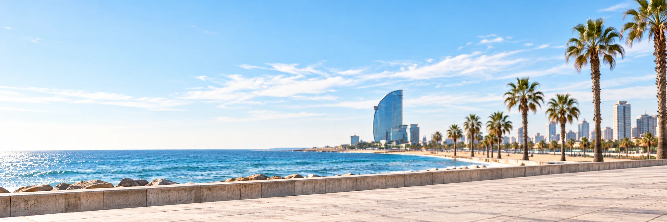 El paseo marítimo de Barcelona